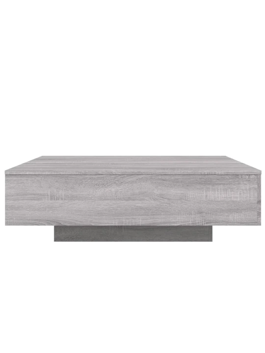 Konferenční stolek s LED osvětlením šedý sonoma 100x100x31 cm