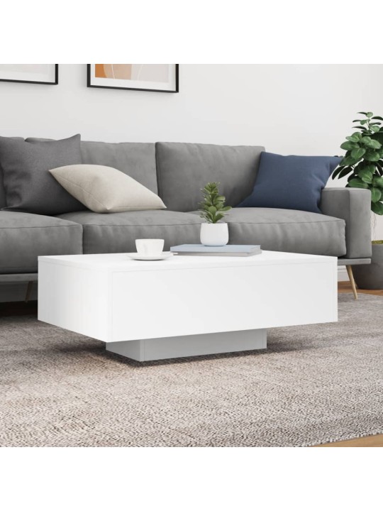 Konferenční stolek s LED osvětlením bílý 85 x 55 x 31 cm