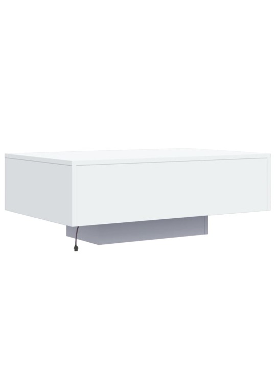 Konferenční stolek s LED osvětlením bílý 85 x 55 x 31 cm