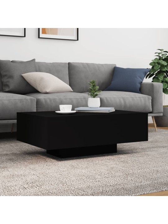 Konferenční stolek s LED osvětlením černý 85 x 55 x 31 cm
