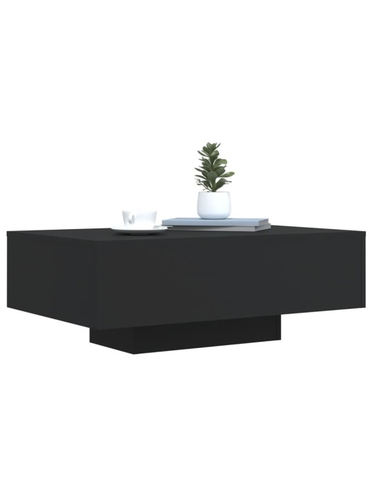 Konferenční stolek s LED osvětlením černý 85 x 55 x 31 cm