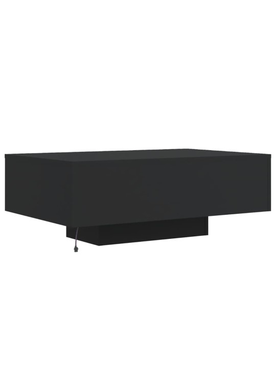 Konferenční stolek s LED osvětlením černý 85 x 55 x 31 cm