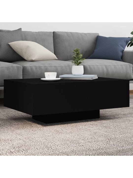 Konferenční stolek s LED osvětlením černý 85 x 55 x 31 cm