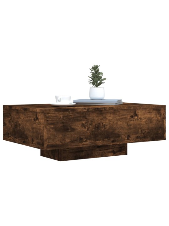 Konferenční stolek s LED osvětlením kouřový dub 85 x 55 x 31 cm