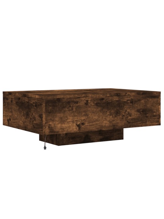 Konferenční stolek s LED osvětlením kouřový dub 85 x 55 x 31 cm