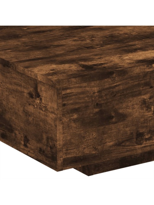 Konferenční stolek s LED osvětlením kouřový dub 85 x 55 x 31 cm