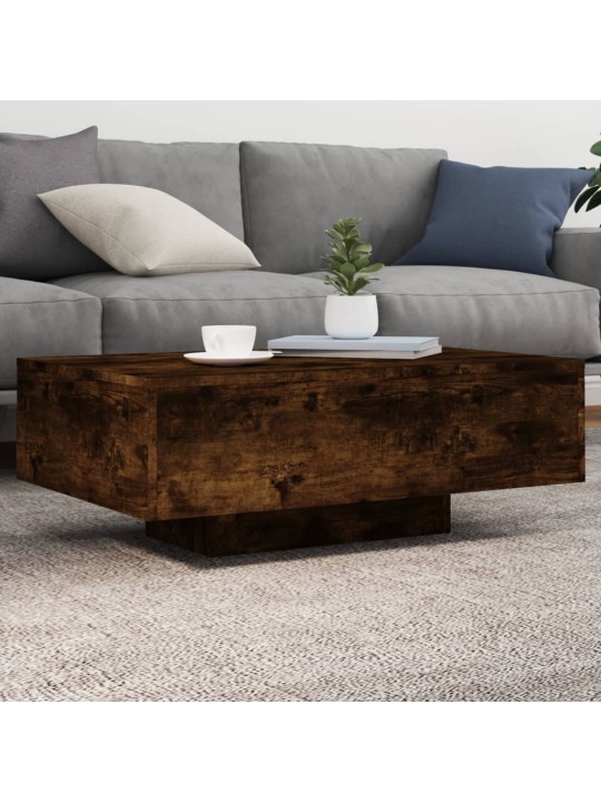 Konferenční stolek s LED osvětlením kouřový dub 85 x 55 x 31 cm