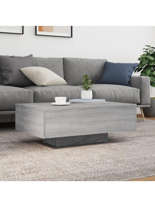 Konferenční stolek s LED osvětlením šedý sonoma 85 x 55 x 31 cm