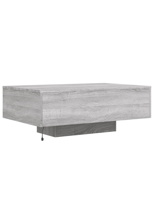 Konferenční stolek s LED osvětlením šedý sonoma 85 x 55 x 31 cm