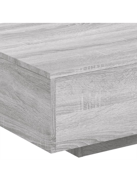 Konferenční stolek s LED osvětlením šedý sonoma 85 x 55 x 31 cm