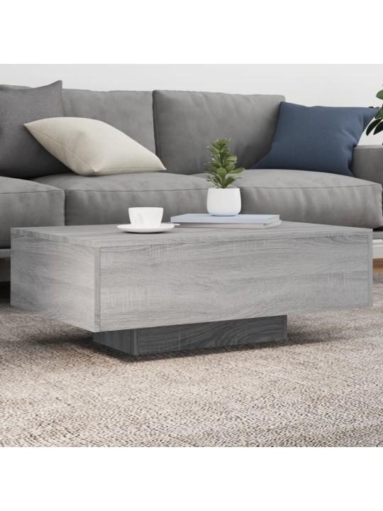 Konferenční stolek s LED osvětlením šedý sonoma 85 x 55 x 31 cm