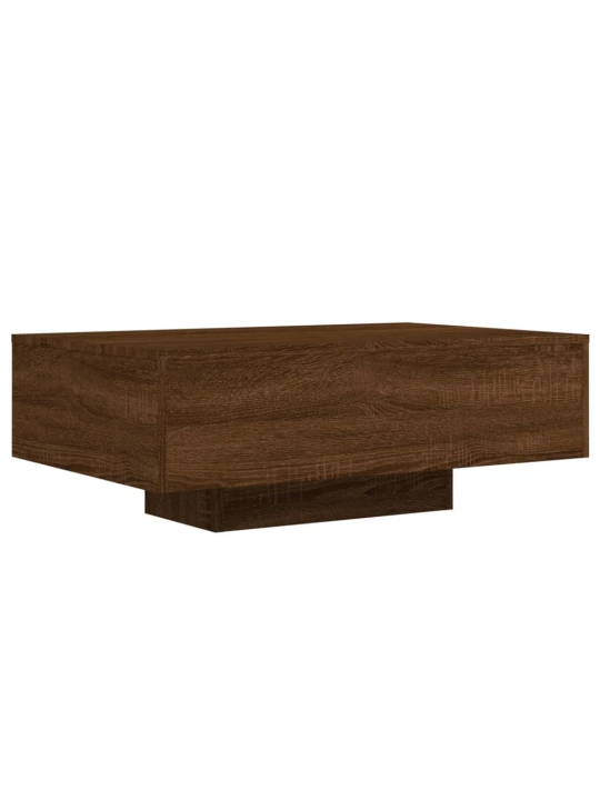 Konferenční stolek s LED osvětlením hnědý dub 85 x 55 x 31 cm
