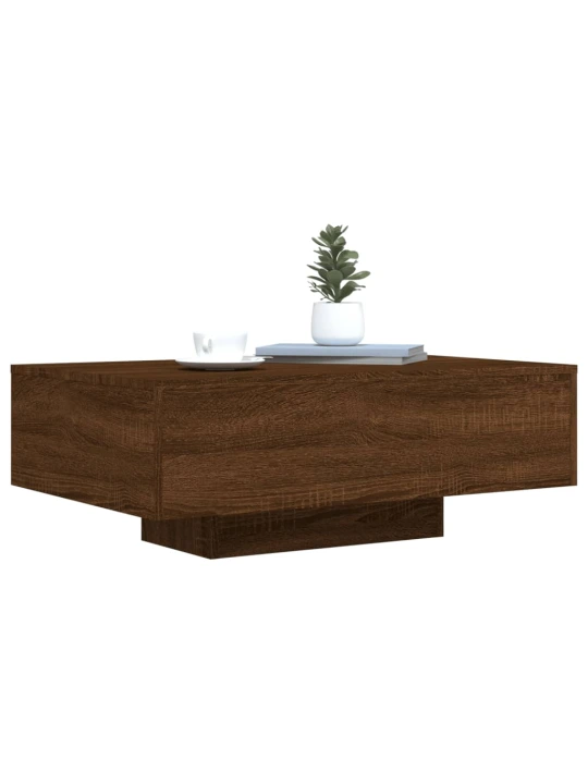 Konferenční stolek s LED osvětlením hnědý dub 85 x 55 x 31 cm