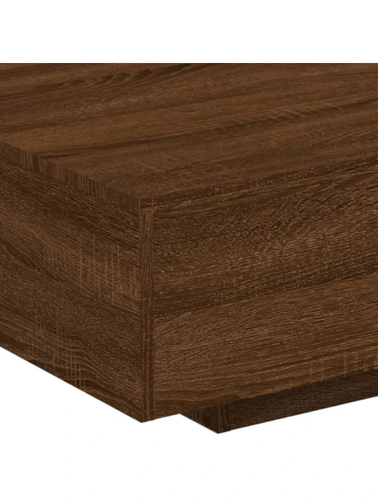 Konferenční stolek s LED osvětlením hnědý dub 85 x 55 x 31 cm