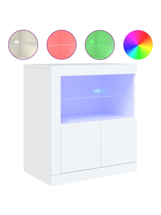 Příborník s LED osvětlením bílý 60,5 x 37 x 67 cm