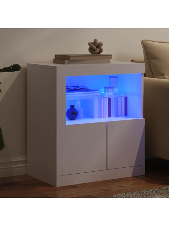 Příborník s LED osvětlením bílý 60,5 x 37 x 67 cm