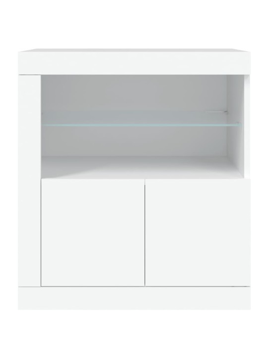 Příborník s LED osvětlením bílý 60,5 x 37 x 67 cm
