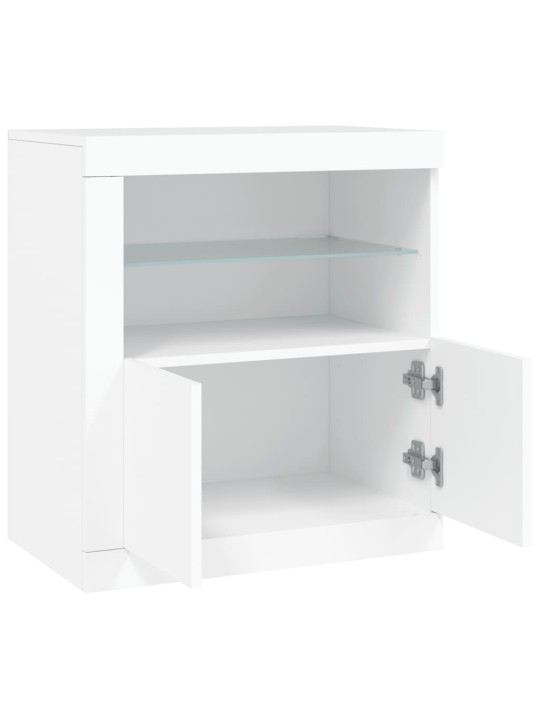 Příborník s LED osvětlením bílý 60,5 x 37 x 67 cm
