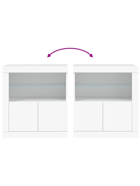 Příborník s LED osvětlením bílý 60,5 x 37 x 67 cm
