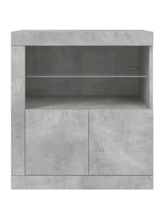 Příborník s LED osvětlením betonově šedý 60,5 x 37 x 67 cm