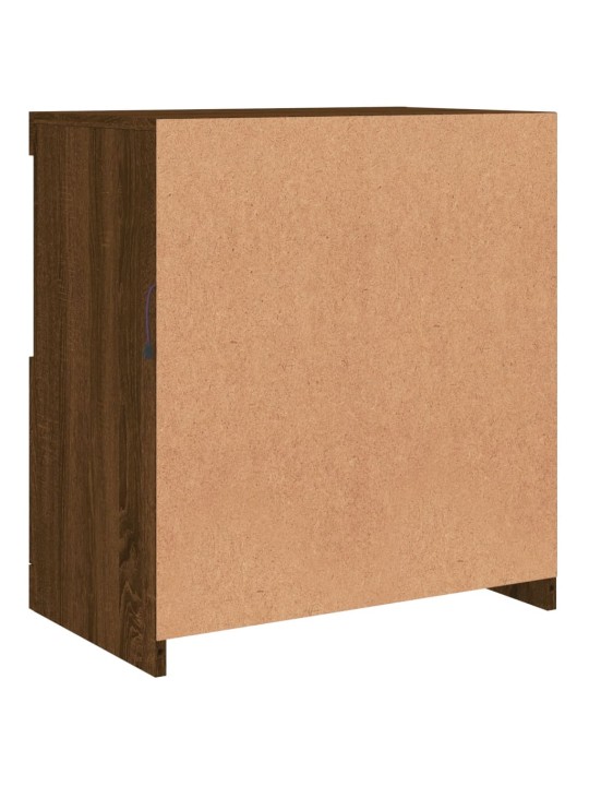 Příborník s LED osvětlením hnědý dub 60,5 x 37 x 67 cm