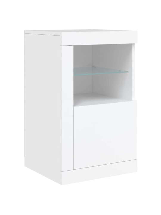 Odkládací skříňky s LED osvětlením 2 ks bílé kompozitní dřevo