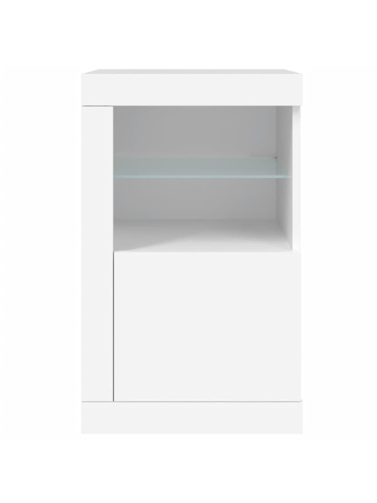 Odkládací skříňky s LED osvětlením 2 ks bílé kompozitní dřevo