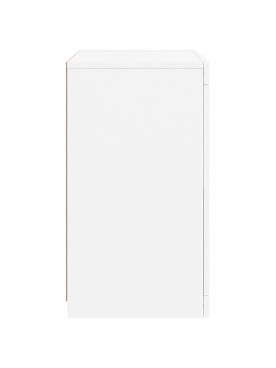 Odkládací skříňky s LED osvětlením 2 ks bílé kompozitní dřevo