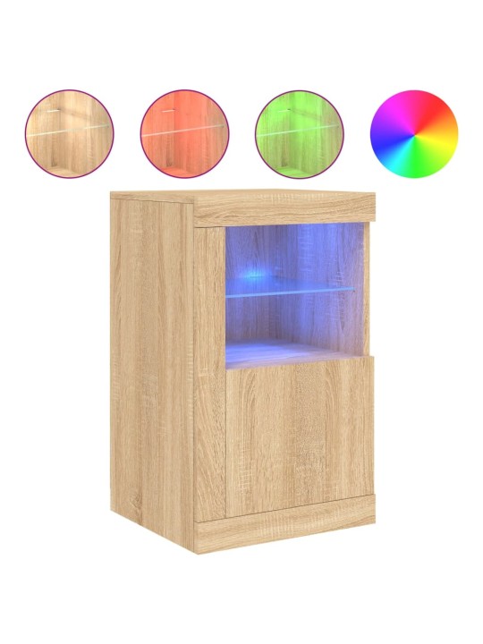 Odkládací skříňky s led osvětlením 2 ks dub sonoma kompozit