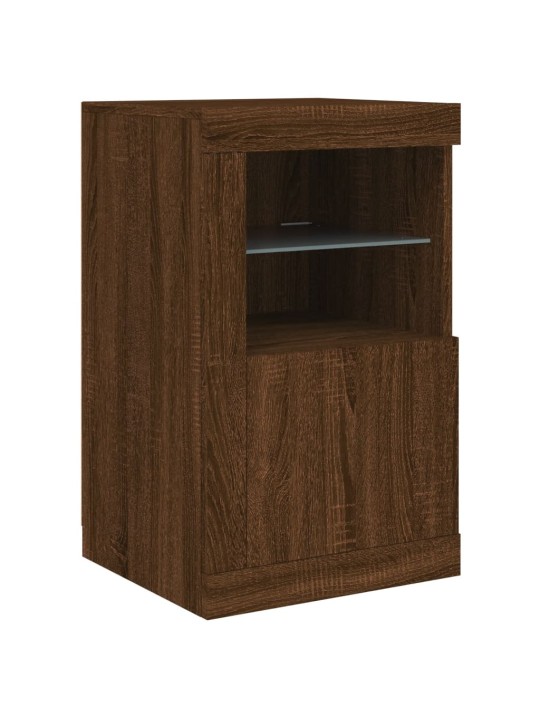 Odkládací skříňky s LED osvětlením 2 ks hnědý dub kompozit