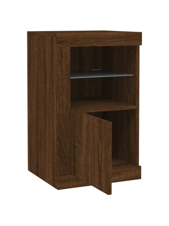 Odkládací skříňky s LED osvětlením 2 ks hnědý dub kompozit