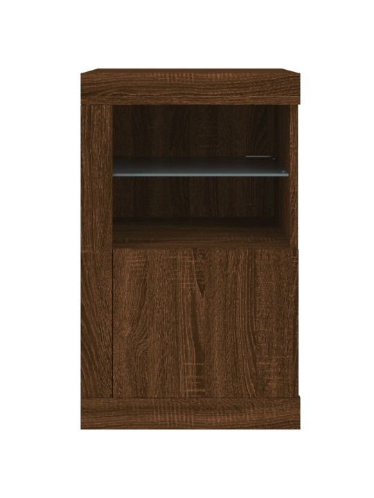 Odkládací skříňky s LED osvětlením 2 ks hnědý dub kompozit