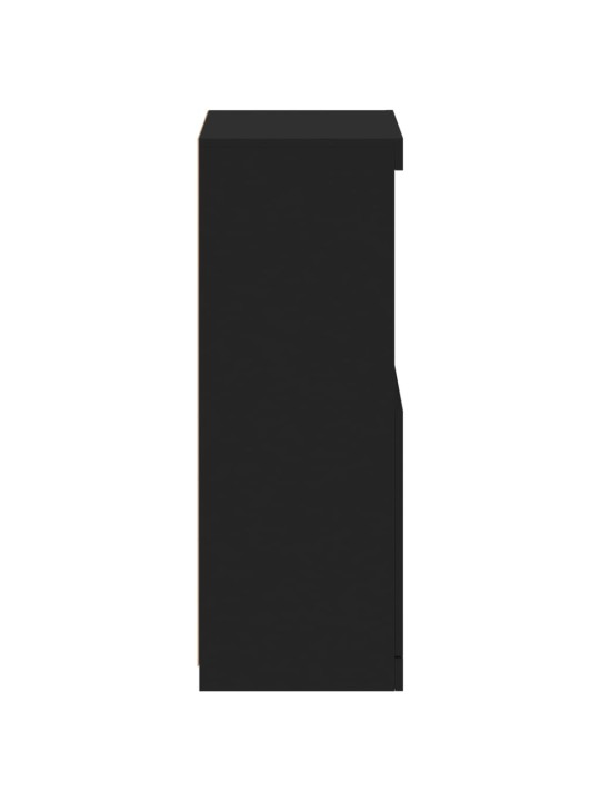 Příborník s LED osvětlením černý 41 x 37 x 100 cm