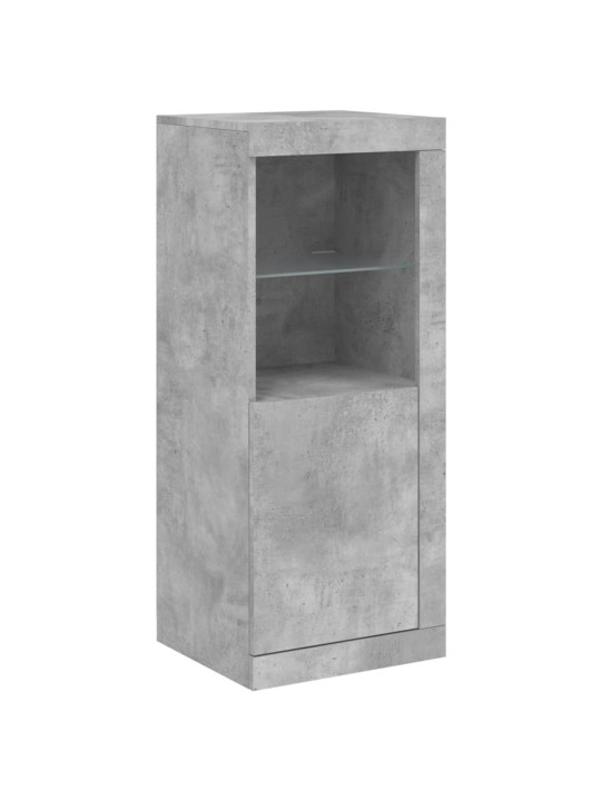 Příborník s LED osvětlením betonově šedý 41 x 37 x 100 cm