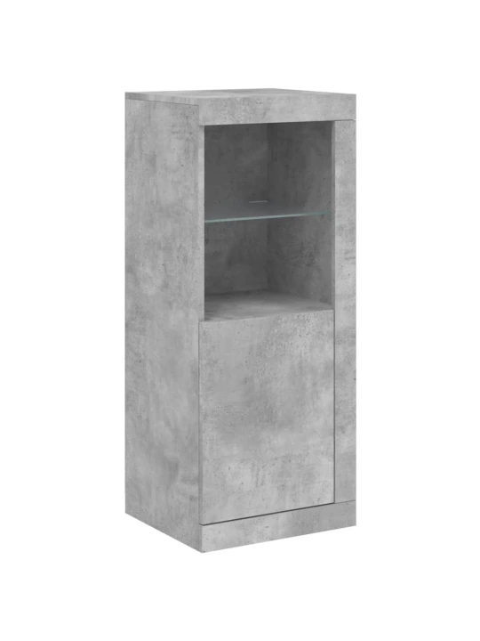 Příborník s LED osvětlením betonově šedý 41 x 37 x 100 cm