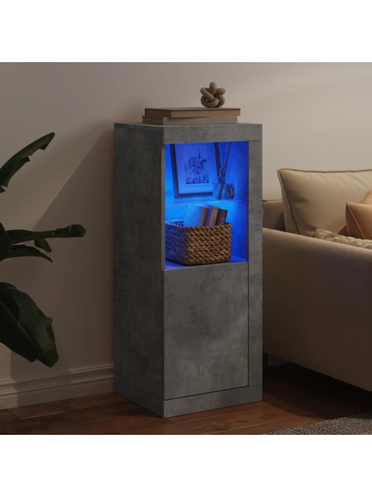 Příborník s LED osvětlením betonově šedý 41 x 37 x 100 cm