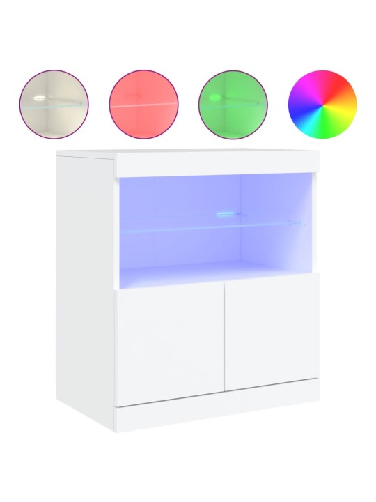 Příborník s LED osvětlením bílý 60 x 37 x 67 cm