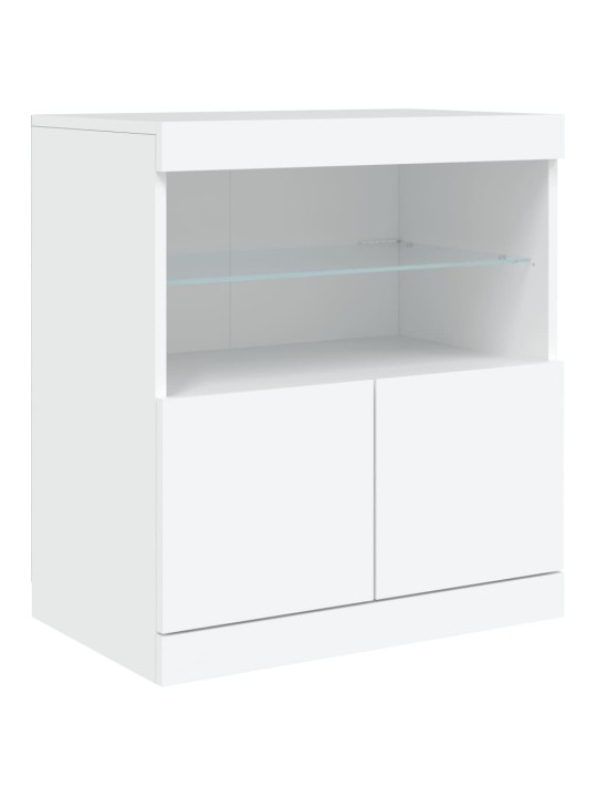Příborník s LED osvětlením bílý 60 x 37 x 67 cm