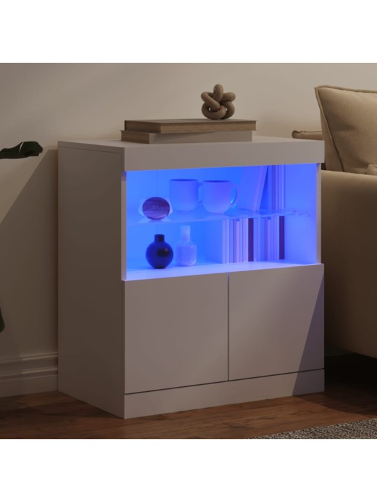 Příborník s LED osvětlením bílý 60 x 37 x 67 cm