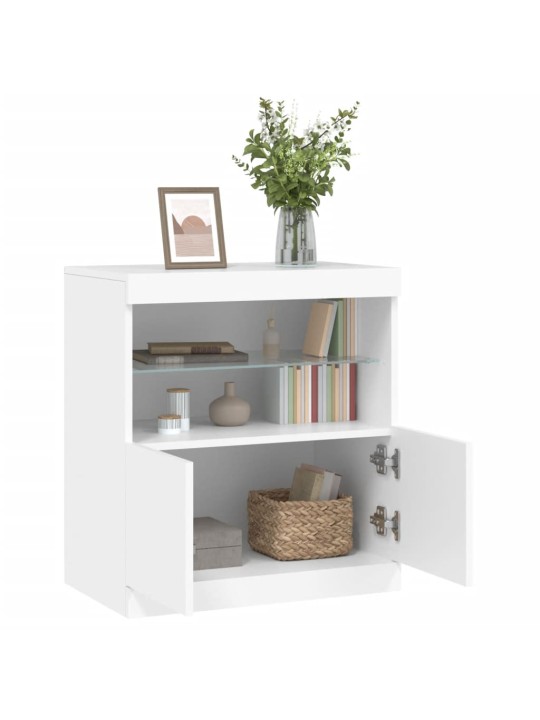 Příborník s LED osvětlením bílý 60 x 37 x 67 cm