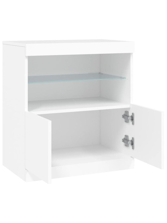 Příborník s LED osvětlením bílý 60 x 37 x 67 cm