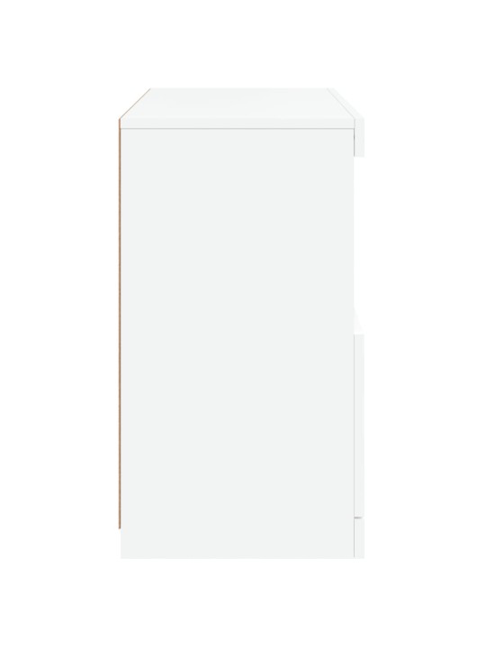 Příborník s LED osvětlením bílý 60 x 37 x 67 cm