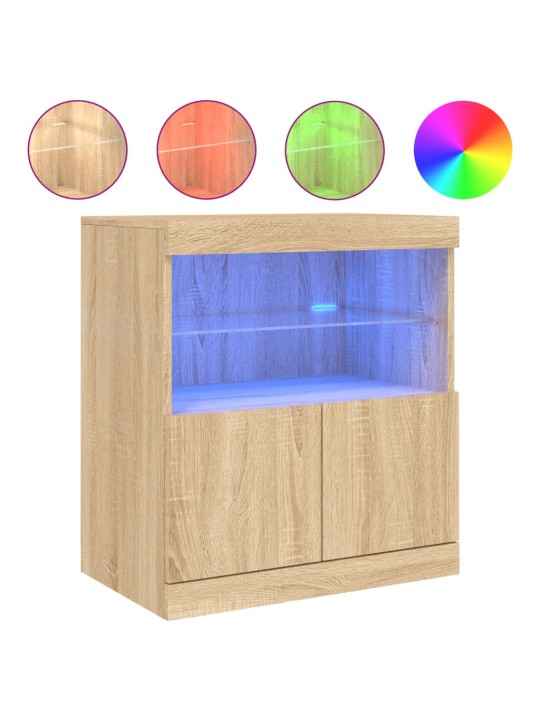 Příborník s LED osvětlením dub sonoma 60 x 37 x 67 cm