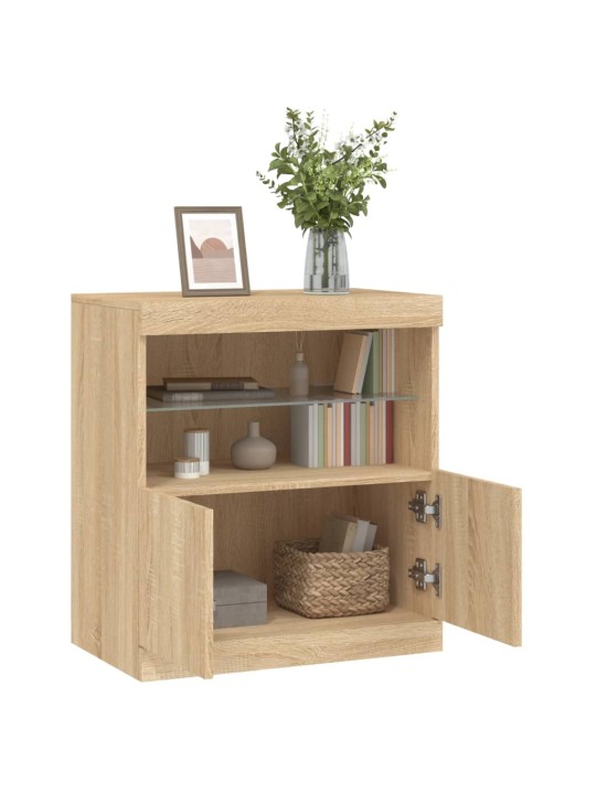 Příborník s LED osvětlením dub sonoma 60 x 37 x 67 cm
