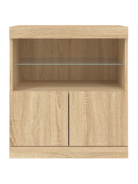 Příborník s LED osvětlením dub sonoma 60 x 37 x 67 cm