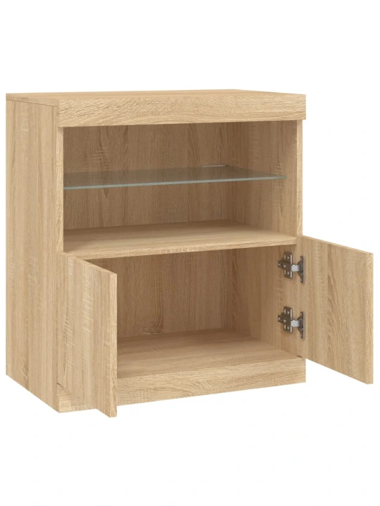 Příborník s LED osvětlením dub sonoma 60 x 37 x 67 cm