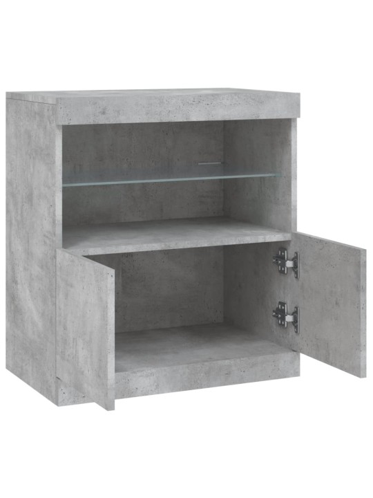Příborník s LED osvětlením betonově šedý 60 x 37 x 67 cm