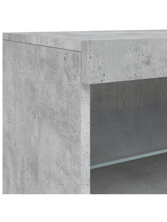 Příborník s LED osvětlením betonově šedý 60 x 37 x 67 cm