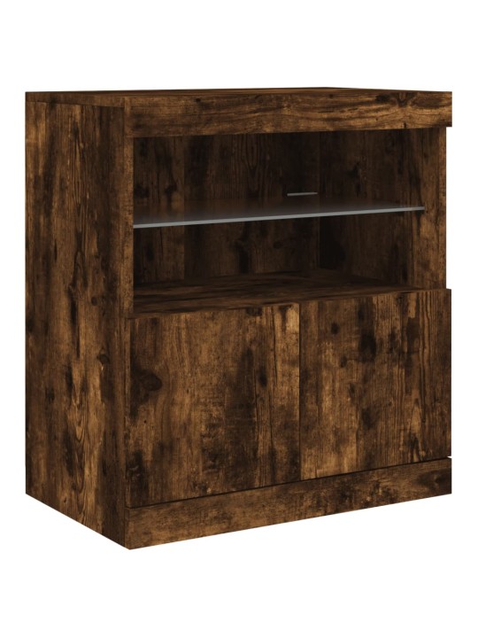 Příborník s LED osvětlením kouřový dub 60 x 37 x 67 cm