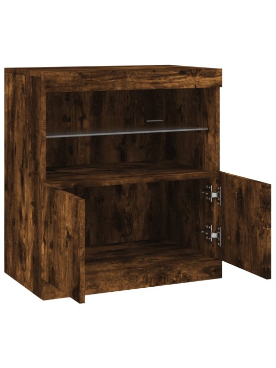 Příborník s LED osvětlením kouřový dub 60 x 37 x 67 cm